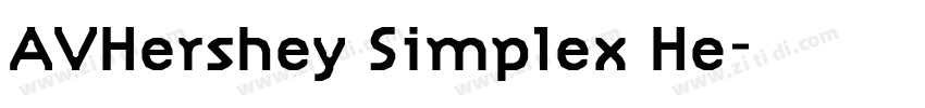 AVHershey Simplex He字体转换